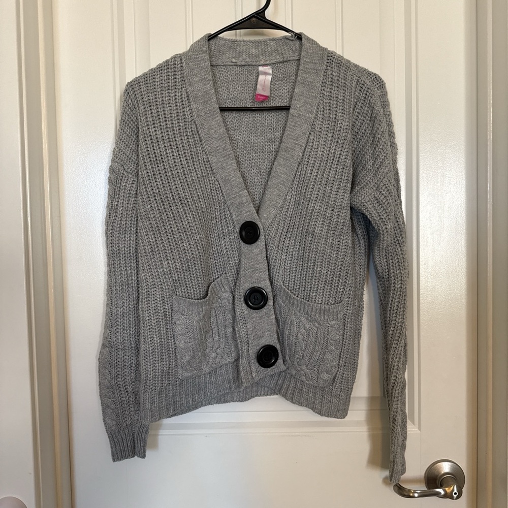 No Boundaries Gray Women's Cardigan
